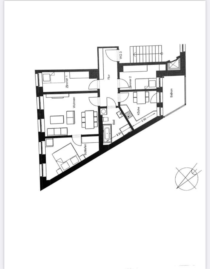 Leipzig-Suites No.12 4 Zimmer Apartment Und Balkon Εξωτερικό φωτογραφία